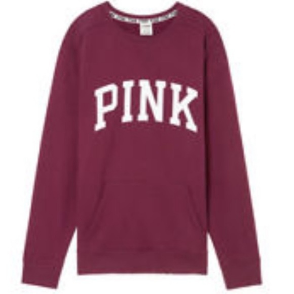 PINK Victoria's Secret Tops - VS PINK NWOT Distress Campus Crew Sweatshirt